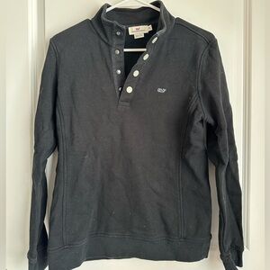 Vineyard Vines Charcoal Button-Up Pullover